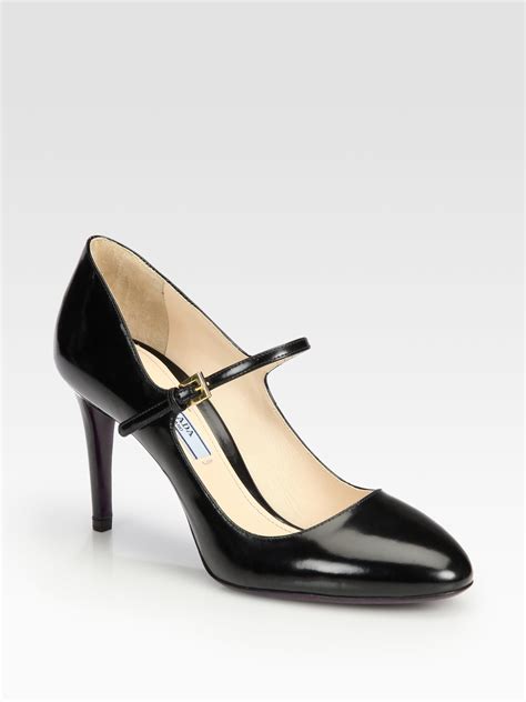 prada patent leather buckle pumps|Prada mary jane pumps.